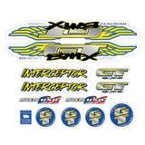 GT - 1993 Interceptor - for Red frame - decal set