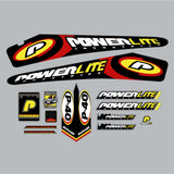Powerlite - 2000 P40 WARHAWK decal set for Polished frame - old school bmx