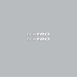 Tektro - Brake arm decal in white - on Clear