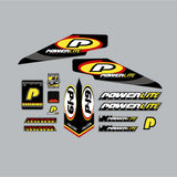 Powerlite - 2000 P19 FALCON decal set for Polished frame - old school bmx