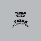 Tioga - CD Compact Disc Sprocket decal - Black on clear