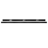 ACS - ROTOR decal - THIN FONT BLACK on chrome - Old school bmx - Bmx Products AU