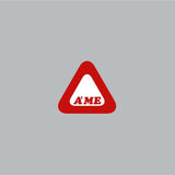 AME - Bubble font triangle decal in Red - Bmx Products AU
