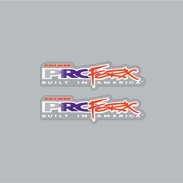Answer - Pro Forx fork decal set in Purple, White & Red Orange - Old school bmx - Bmx Products AU