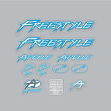 Apollo - 1996 Freestyle blue decal set - Old school bmx - Bmx Products AU