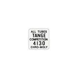 Apollo - 4130 Tange Tubes Black seat tube decal - old school bmx - Bmx Products AU