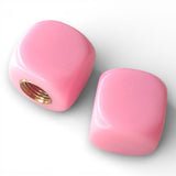 Blank - Custom Printed Dice Tire Valve Caps (Pair) - Pink - old school bmx - Bmx Products AU