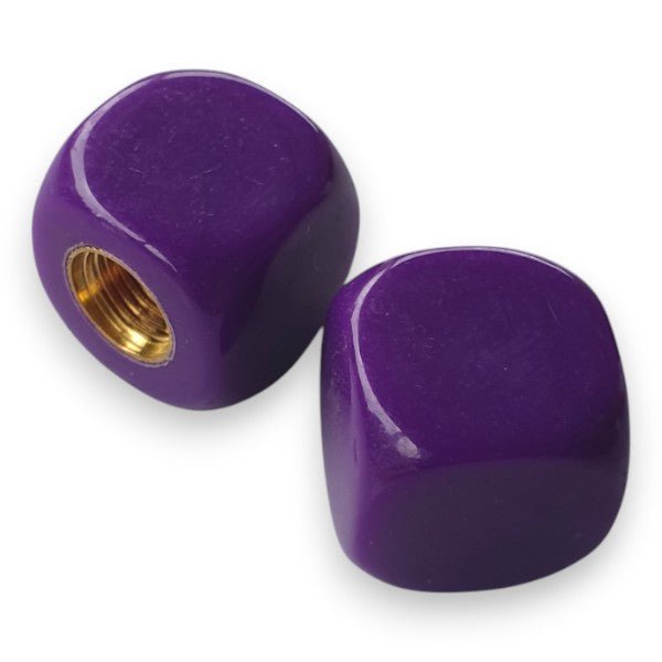 Blank - Dice Tire Valve Caps (Pair) - Purple - old school bmx - Bmx Products AU