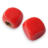 Blank - Dice Tire Valve Caps (Pair) - Red - old school bmx - Bmx Products AU