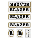Blazer - Blazer Racing - Black and gold on clear decal set - old school bmx - Bmx Products AU