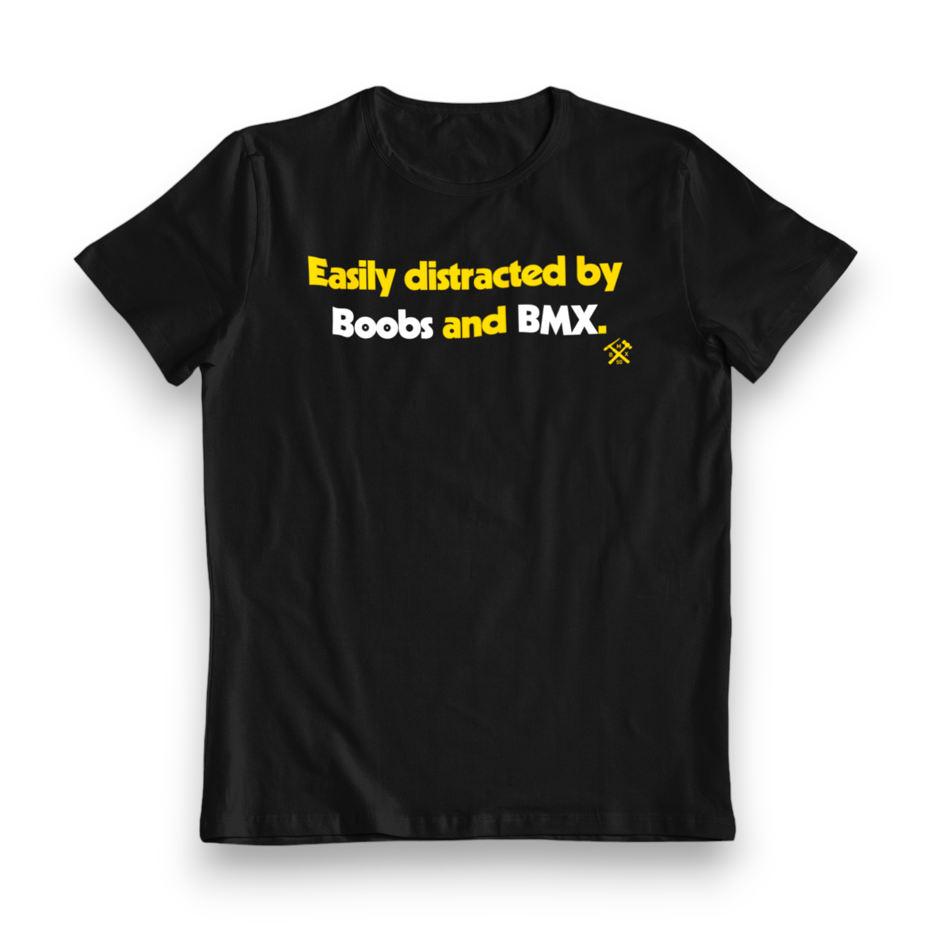 BMX50 - Distracted by BMX - Black T-Shirt - Bmx Products AU