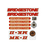 Bridgestone - MKII RED decal set - old school bmx - Bmx Products AU
