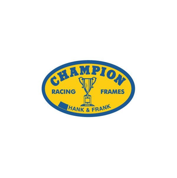 Champion - OVAL "Hank & Frank" decal - old school bmx - Bmx Products AU