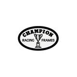 Champion - OVAL "RACING FRAMES" Black White decal - old school bmx - Bmx Products AU