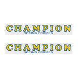 Champion - Schwerma Main tube decals - old school bmx - Bmx Products AU