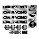 CW - Phase 1 - 84/85 Black on Chrome Decal set - old school bmx - Bmx Products AU