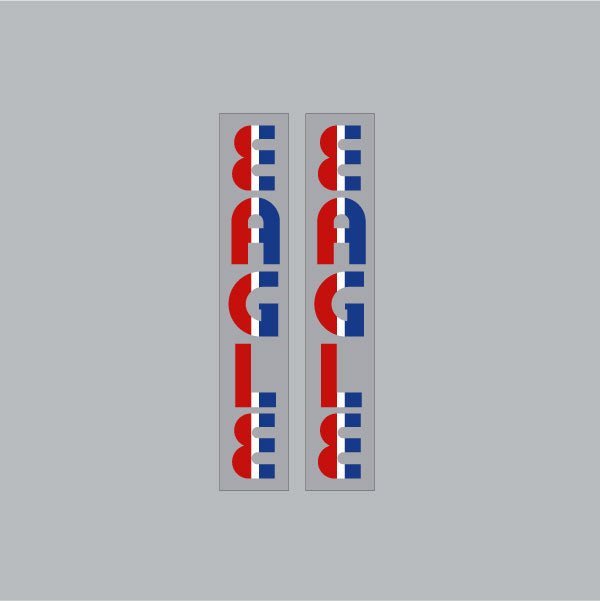 Dan Gurney - EAGLE - THIN font - fork decals - old school bmx - Bmx Products AU