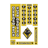 Diamond Back - 1981 - 82 Medium Pro Gold Snake decal set - Old school bmx - Bmx Products AU