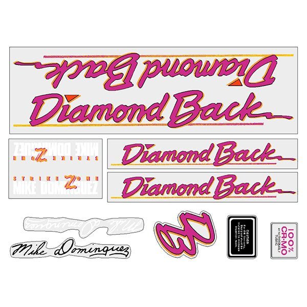Diamond Back - 1986 Strike Zone for blue frame - decal set - Old school bmx - Bmx Products AU