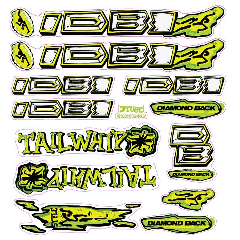 Diamond Back - 1991 Tailwhip decal set for Chrome frame - Old school bmx - Bmx Products AU
