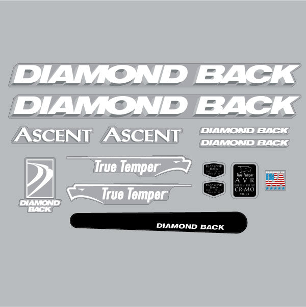 Diamond Back - 1994 ASCENT MTB for red frame decal set - Old school bmx - Bmx Products AU