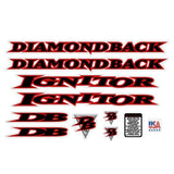 Diamond Back - 1997 Ignitor for chrome frame decal set - Old school bmx - Bmx Products AU