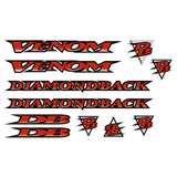 Diamond Back - 1997 Venom decal set - Old school bmx - Bmx Products AU
