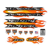 Diamond Back - 1998 Ignitor Orange Yellow decal set - Old school bmx - Bmx Products AU