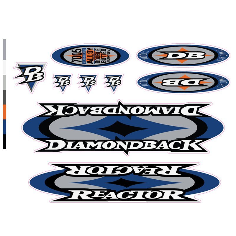 Diamond Back - 1998 Reactor for polished frame decal set - Old school bmx - Bmx Products AU