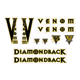 Diamond Back - 1998 Venom for chrome frame decal set - Old school bmx - Bmx Products AU
