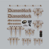 Diamond Back - 2000 Session for green frame decal set - Old school bmx - Bmx Products AU