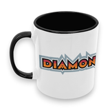 Diamond Back - Words - Black with Orange Coffee Mug - old school bmx - Bmx Products AU