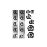 DK - Hub and parts decal pack CHROME - old school bmx - Bmx Products AU