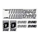 DYNO - 1985 D30FS - black & grey on clear decal set - old school bmx - Bmx Products AU