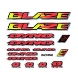 DYNO - 1993 BLAZE decal set orange - old school bmx - Bmx Products AU