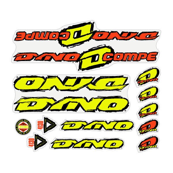 DYNO - 1993 COMPE decal set for Chrome frame - old school bmx - Bmx Products AU