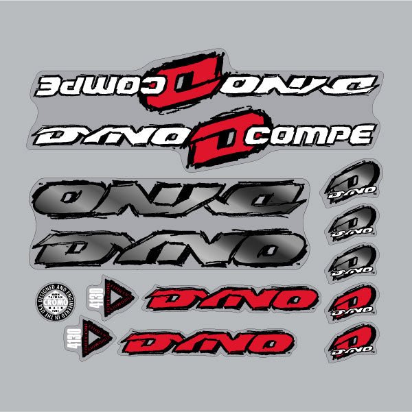 DYNO - 1993 COMPE decal set for Orange frame - old school bmx - Bmx Products AU