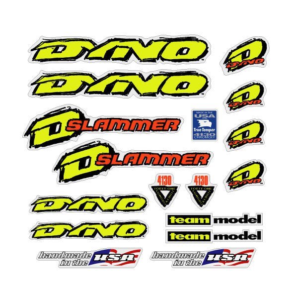 DYNO - 1993 SLAMMER decal set on clear - old school bmx - Bmx Products AU