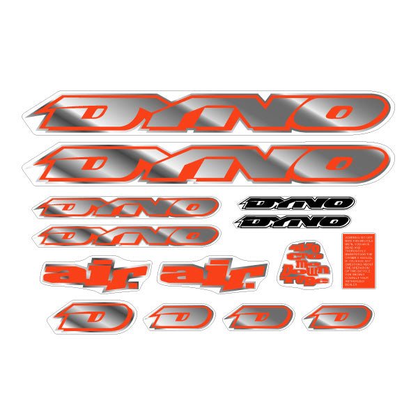 DYNO - 1994 AIR decal set for Black frame - old school bmx - Bmx Products AU