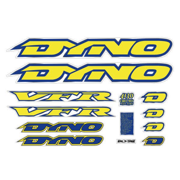 DYNO - 1995 VFR decal set for Black frame - old school bmx - Bmx Products AU