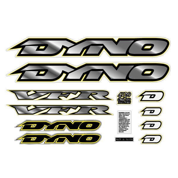 DYNO - 1995 VFR decal set for Blue frame - old school bmx - Bmx Products AU
