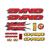 DYNO - 1996 SONIC decal set in Red Yellow - old school bmx - Bmx Products AU