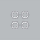 DYNO - Peg end decals on clear WHITE - old school bmx - Bmx Products AU