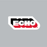 Echo - Helmet Decal - Red and black on white - old school bmx - Bmx Products AU
