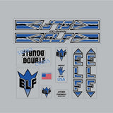 ELF - Double cross blue decalset on clear - Bmx Products AU