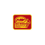 FMF - BMX Rider Red & Yellow Seat tube decal - old school bmx - Bmx Products AU