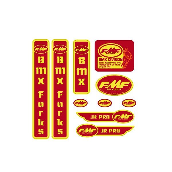 FMF - JR Pro decal set - old school bmx - Bmx Products AU