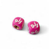 GJS - Logo Dice Tire Valve Caps (Pair) - Magenta - old school bmx - Bmx Products AU
