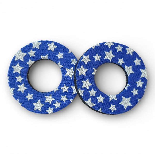 Grip Donuts - (Pair) - BLUE - STARS - old school bmx - Bmx Products AU