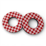 Grip Donuts - (Pair) - RED - CHECKER - old school bmx - Bmx Products AU